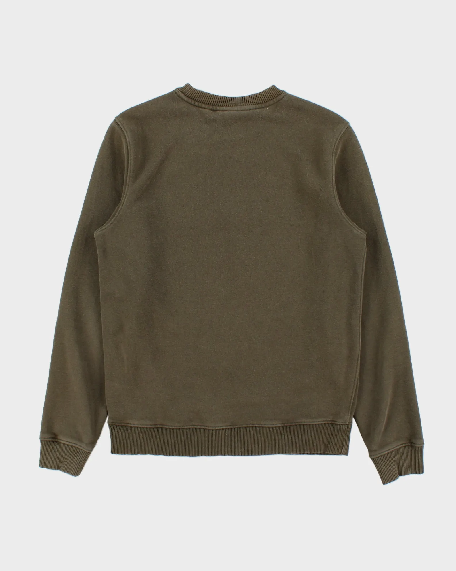 Vintage Lacoste Khaki Embroidered Houndstooth Spell Out Heavyweight Crewneck Sweatshirt - S sold by Rokit product image thumbnail 2
