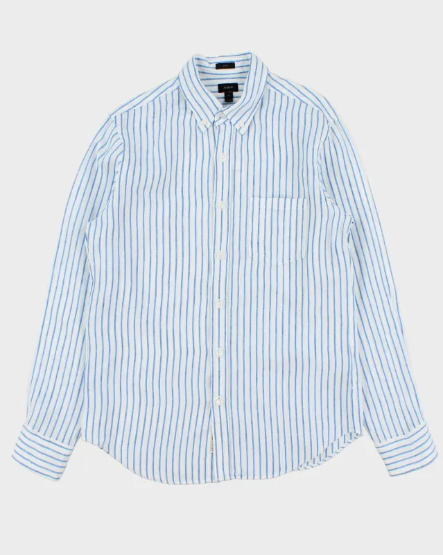 Vintage J.Crew Striped Baird Mcnutt Irish Linen Slim Fit Long Sleeve Shirt - M made by J. Crew