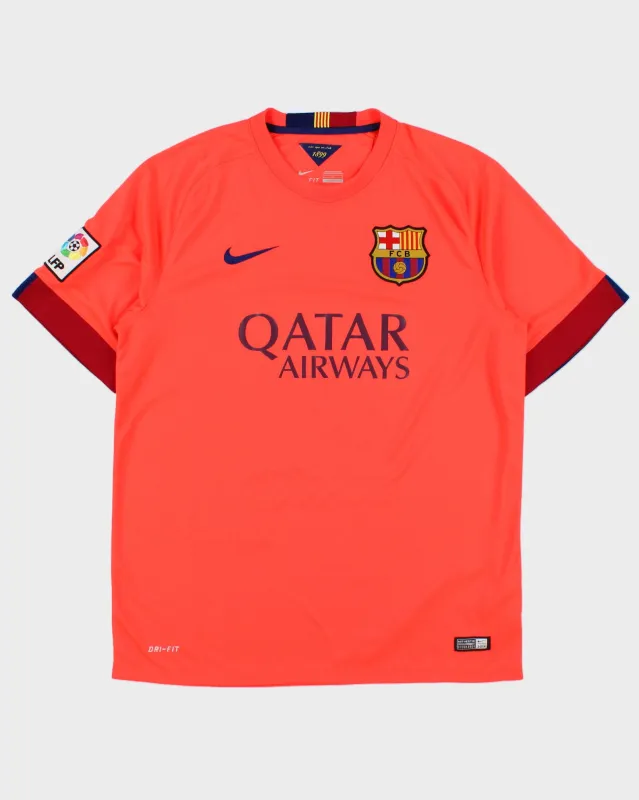 2014-15 Nike Barcelona FC Dri-Fit Short Sleeve Away Football Shirt - L made by Nike