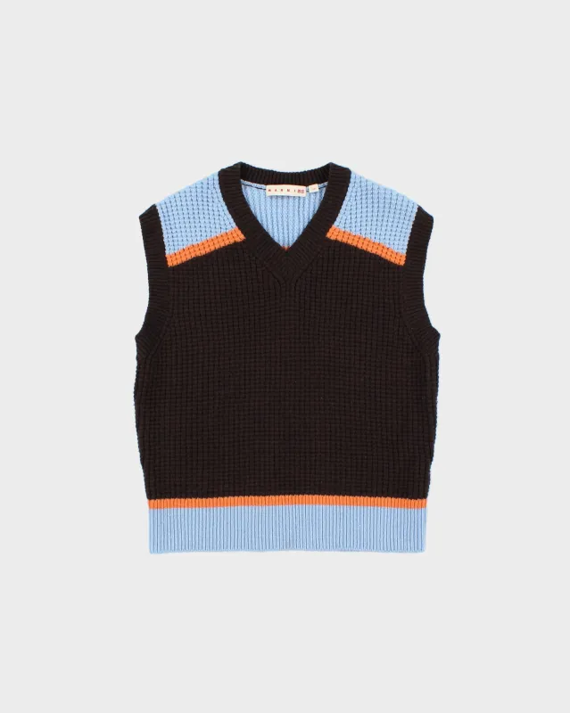 Uniqlo x Marni Women's Chunky Popcorn Knit V-Neck Sweater Vest - L made by Rokit