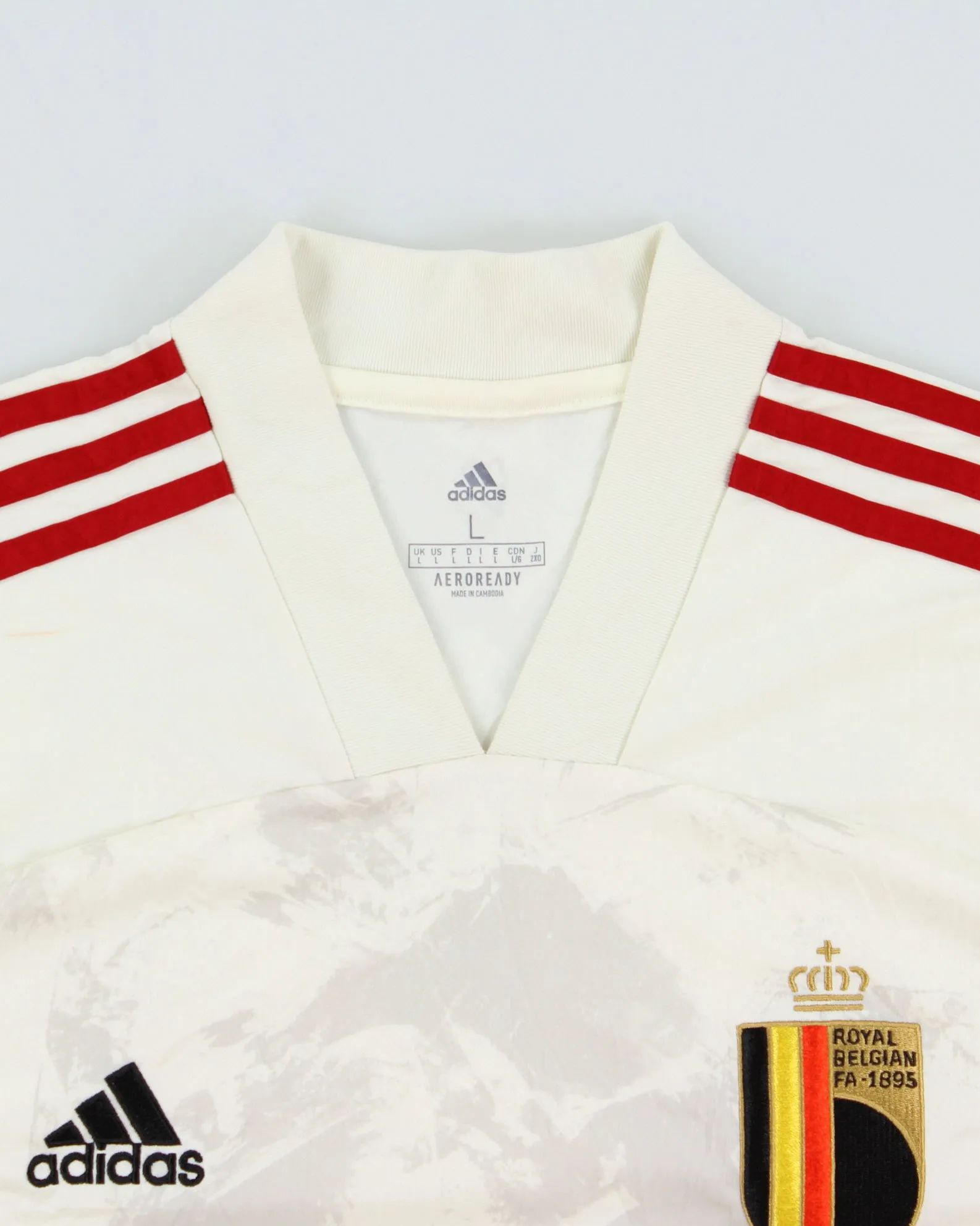 2020-22 Adidas Belgium AeroReady Short Sleeve Away Football Shirt - L sold by Rokit product image thumbnail 5