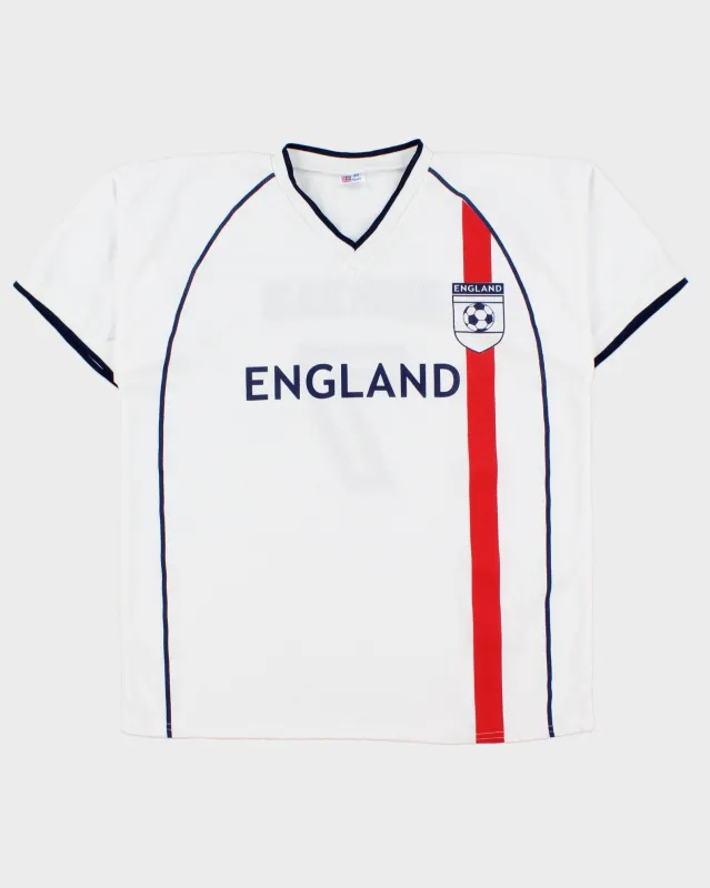 Vintage Y2K 2001-03 England Beckham #7 Unofficial Short Sleeve Home Football Shirt - M made by Rokit