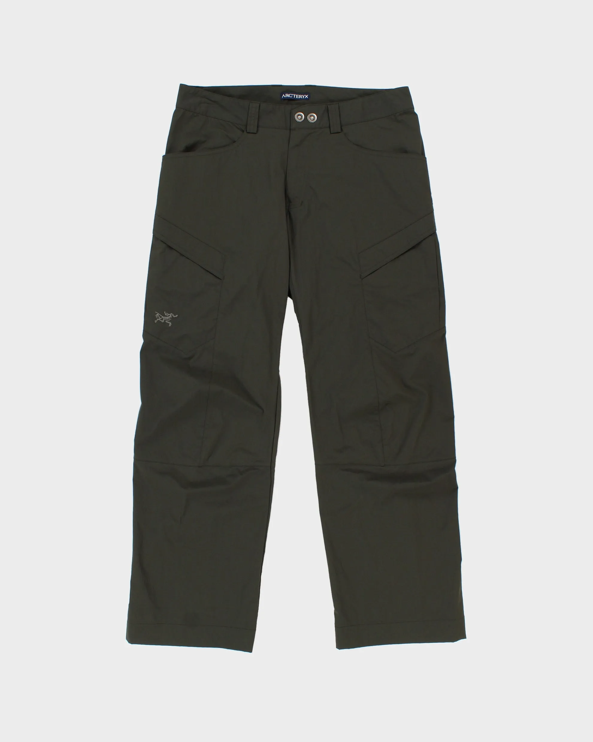 Vintage Y2K 00s Arc'teryx Khaki Gamma Mid-Rise Soft Shell Relaxed Fit Straight Leg Hiking Trousers - W32 L30 sold by Rokit