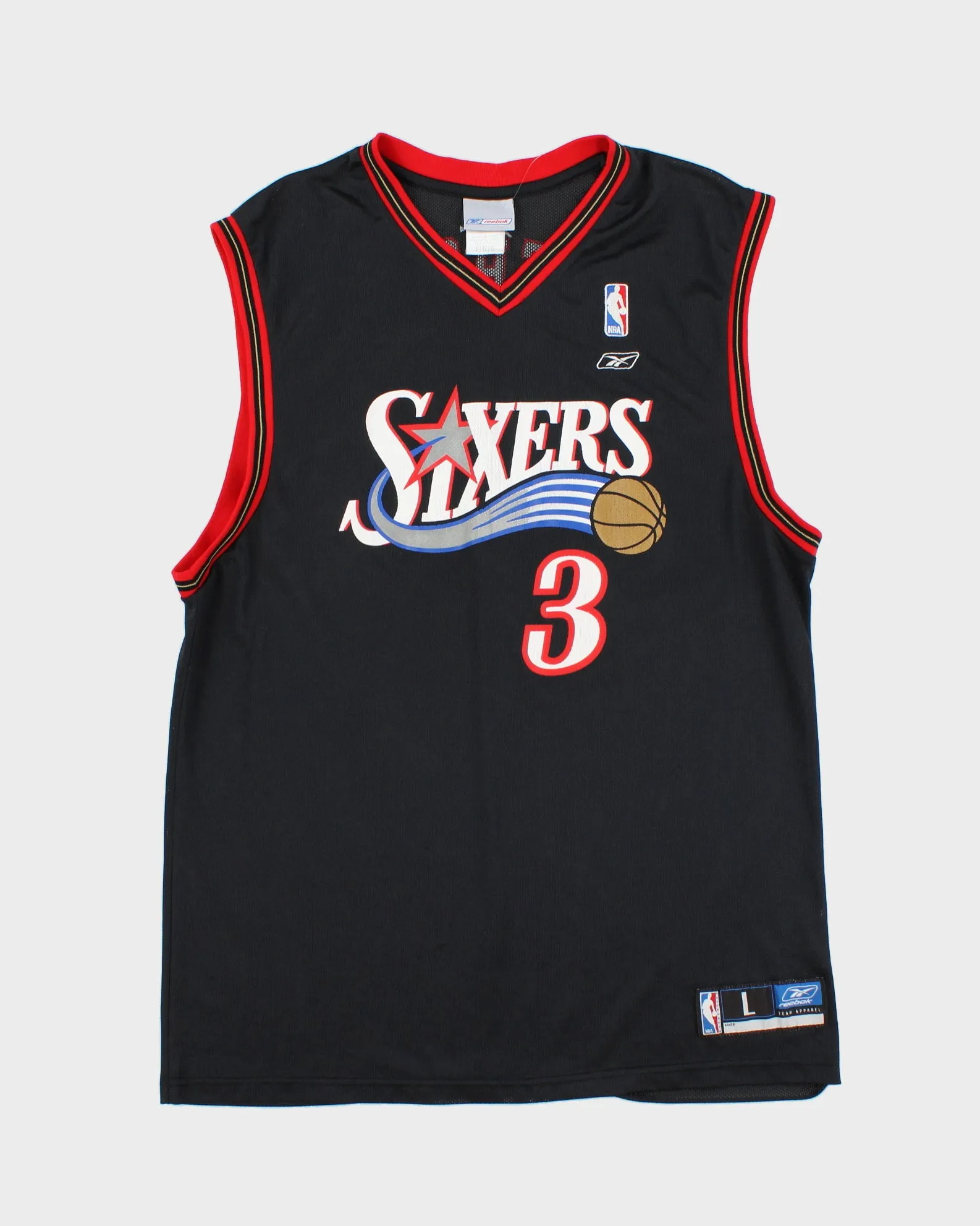 Vintage 2002-04 Reebok Philadelphia 76ers Allen Iverson NBA Away Basketball Jersey - L sold by Rokit
