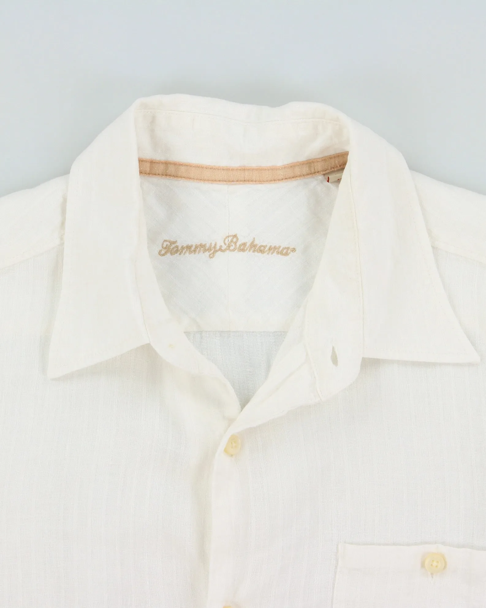 Vintage Y2K 00s Tommy Bahama Striped Ocean Wash Linen Relaxed Fit Long Sleeve Shirt - L sold by Rokit product image thumbnail 5