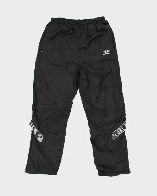 Vintage 1990s Umbro Classic Diamond Shell Relaxed Fit Zip Cuff Tracksuit Bottoms - L made by Umbro