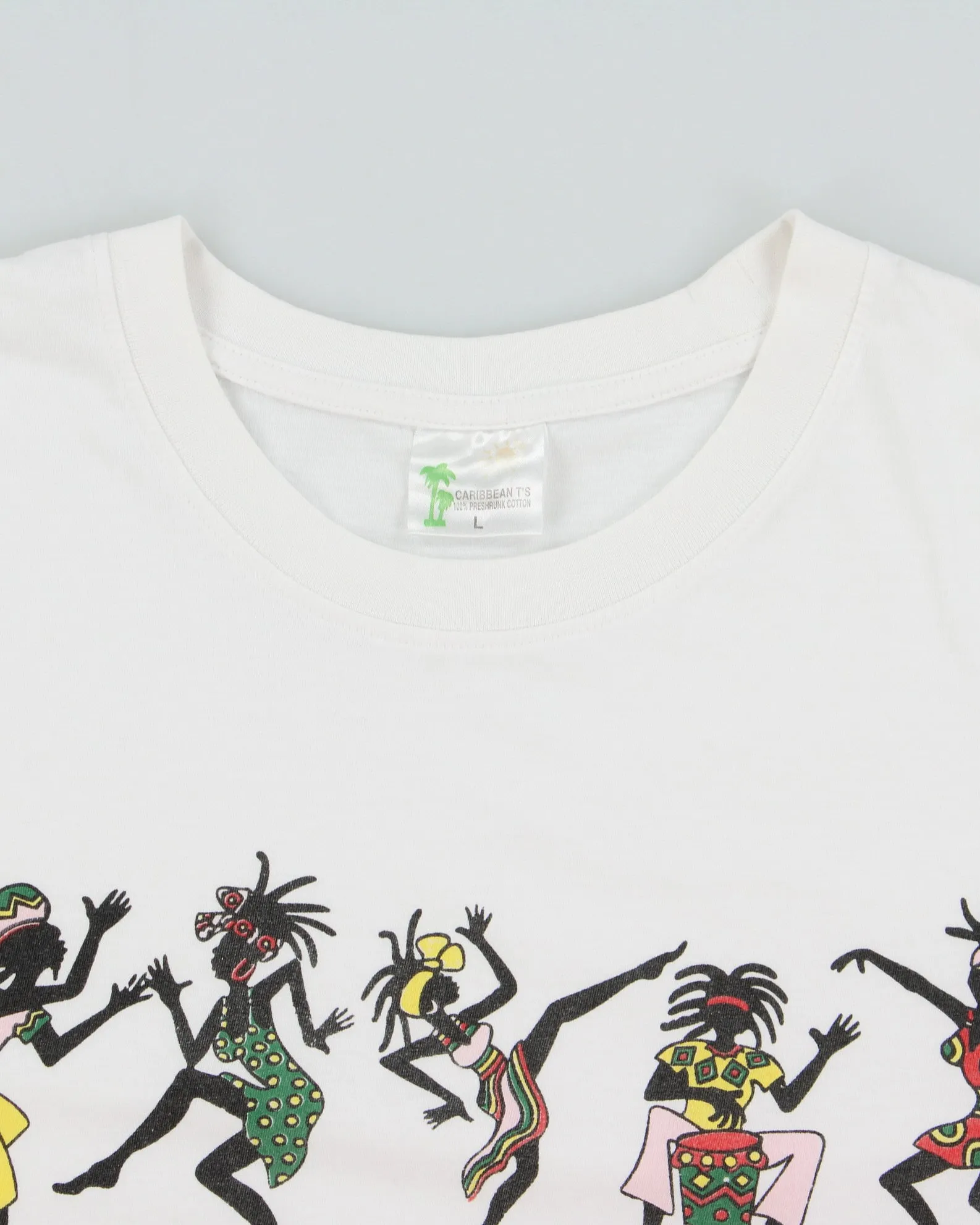 Vintage 1990s We Be Jammin St.Martin Heavyweight Caribbean Crewneck T-Shirt - L sold by Rokit product image thumbnail 5