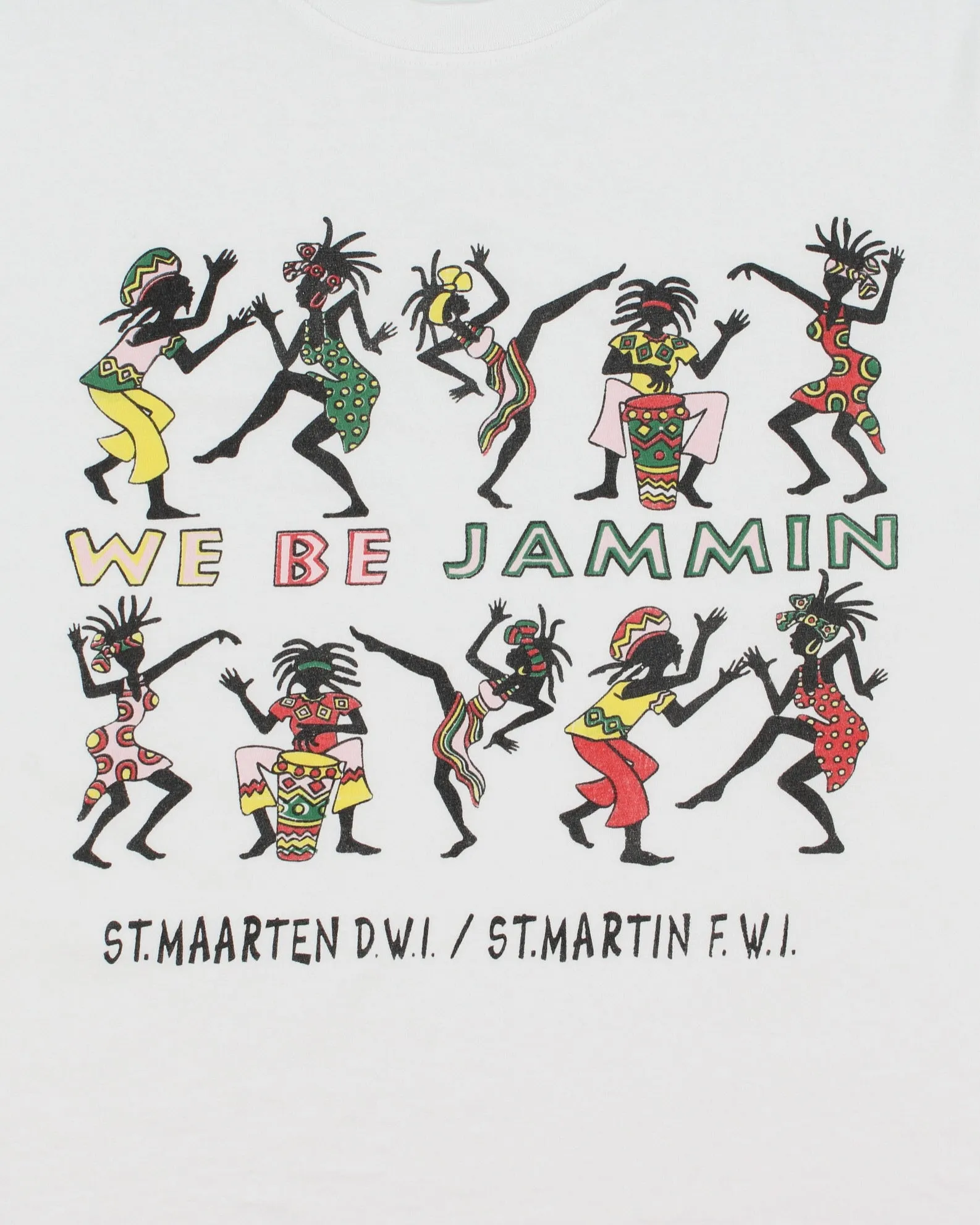 Vintage 1990s We Be Jammin St.Martin Heavyweight Caribbean Crewneck T-Shirt - L sold by Rokit product image thumbnail 4