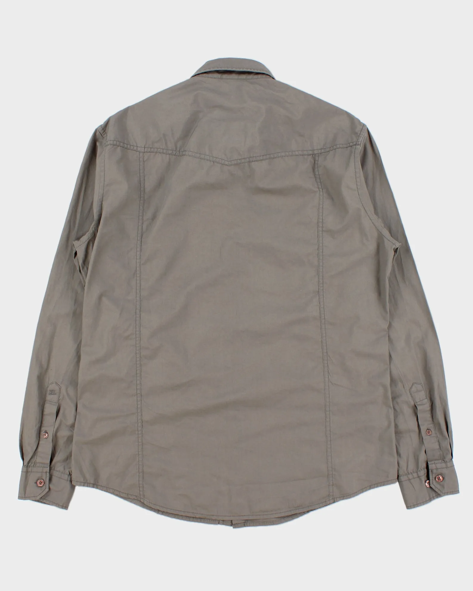 Vintage Y2K 00s Esprit Khaki Canvas Long Sleeve Utility Shirt - L sold by Rokit product image thumbnail 2