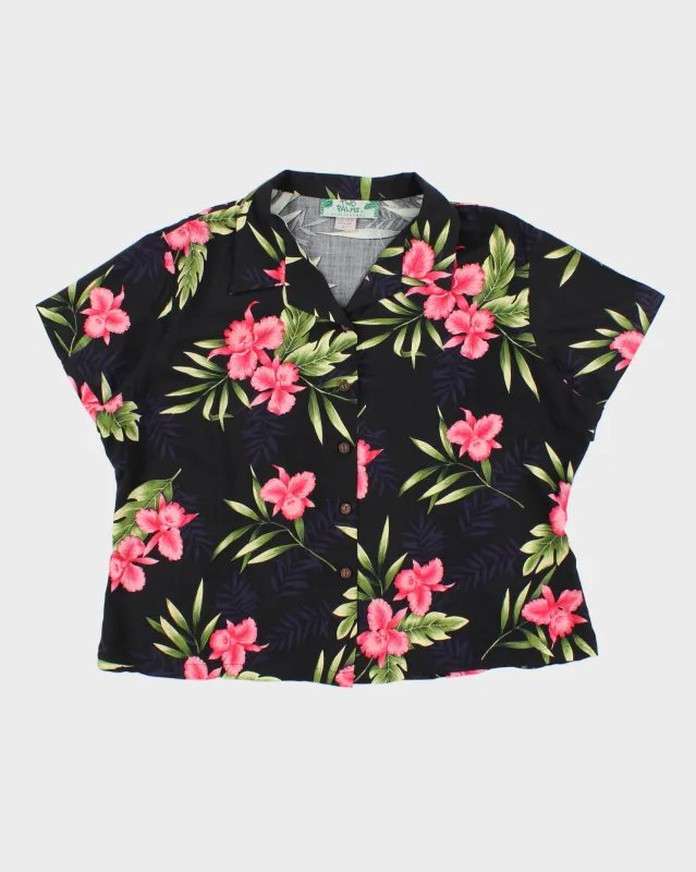 Vintage 1990s Two Palms Made In USA Hawaiian Blouse - XL made by Rokit