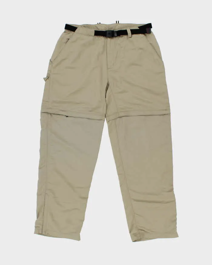 Vintage Y2K 00s The North Face Khaki Relaxed Fit Convertible Wide Leg Hiking Trousers - W34 L32 sold by Rokit