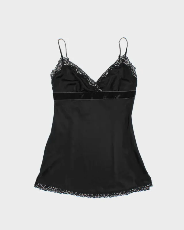 Vintage Y2k 2000s Esprit Satin & Velvet Cami Top - M made by Rokit