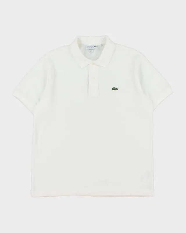 Vintage Lacoste White Classic Fit Short Sleeve Polo Shirt - L made by Lacoste