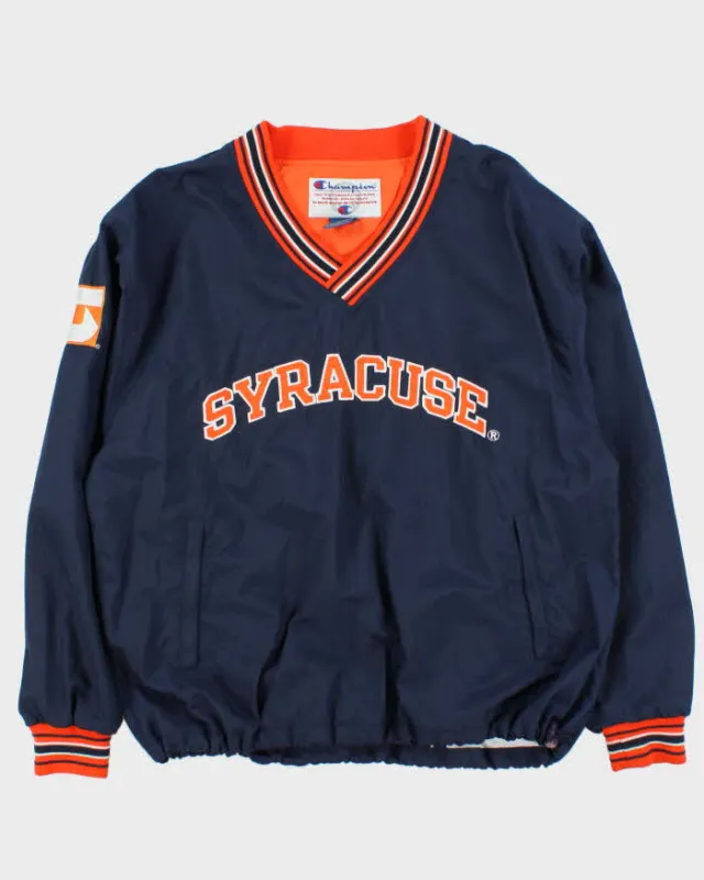 Vintage 1990s Champion Syracuse University Shell Pullover Varsity Windbreaker - L made by Champion