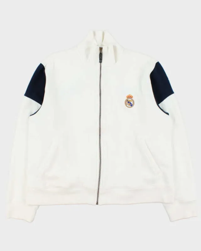 Vintage 2003-04 Y2K Adidas Real Madrid CF Zip-Up Football Track Sweatshirt - XL made by Adidas