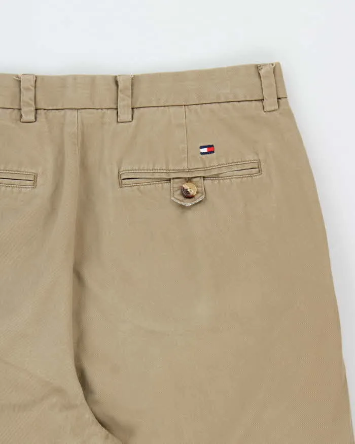 Vintage Y2K 00s Tommy Hilfiger Khaki Double Pleated Relaxed Fit Wide Leg Chino Trousers - W34 L33 sold by Rokit product image thumbnail 4