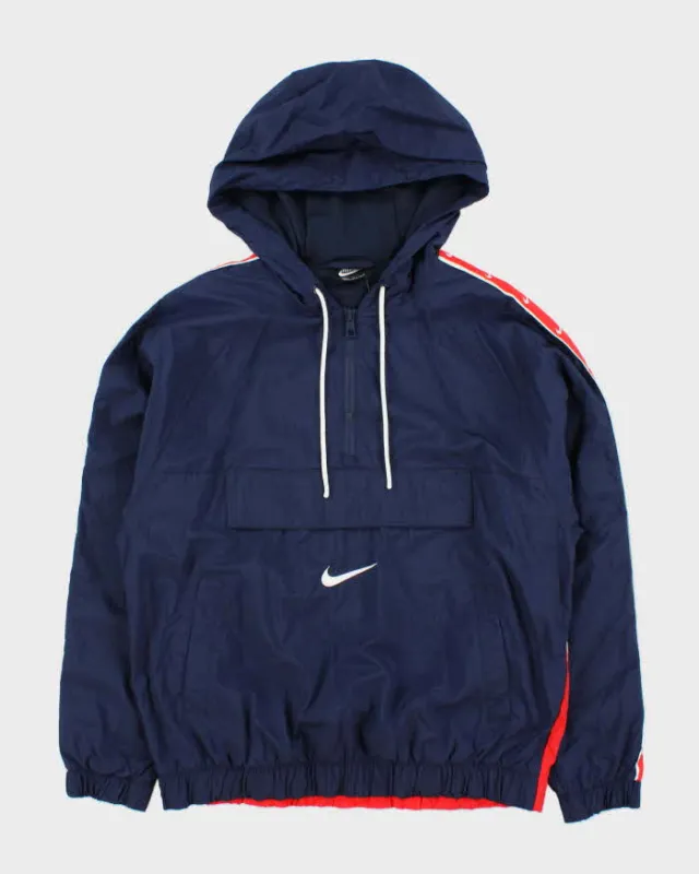Nike NSW Taped Big Swoosh 1/4 Zip Shell Pullover Windbreaker - M made by Nike