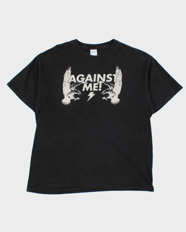 Vintage 2008 Against Me Punk Rock Band Tour Heavyweight Crewneck T-Shirt - L made by Rokit