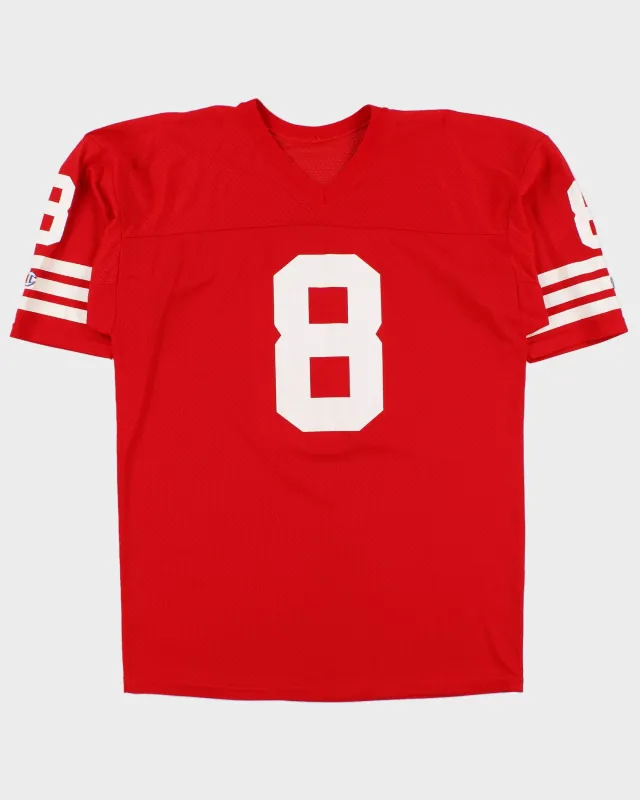 Vintage 1990s Champion San Francisco 49ers Steve Young #8 Legacy NFL Home Jersey - L made by Champion