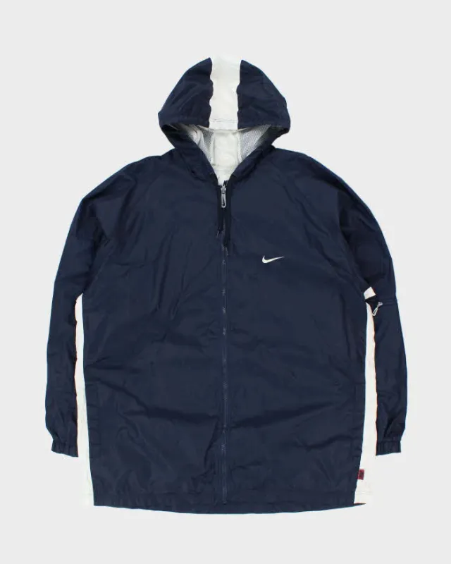 Vintage 1990s Nike Embroidered Shell Hooded Windbreaker Jacket - XL made by Nike
