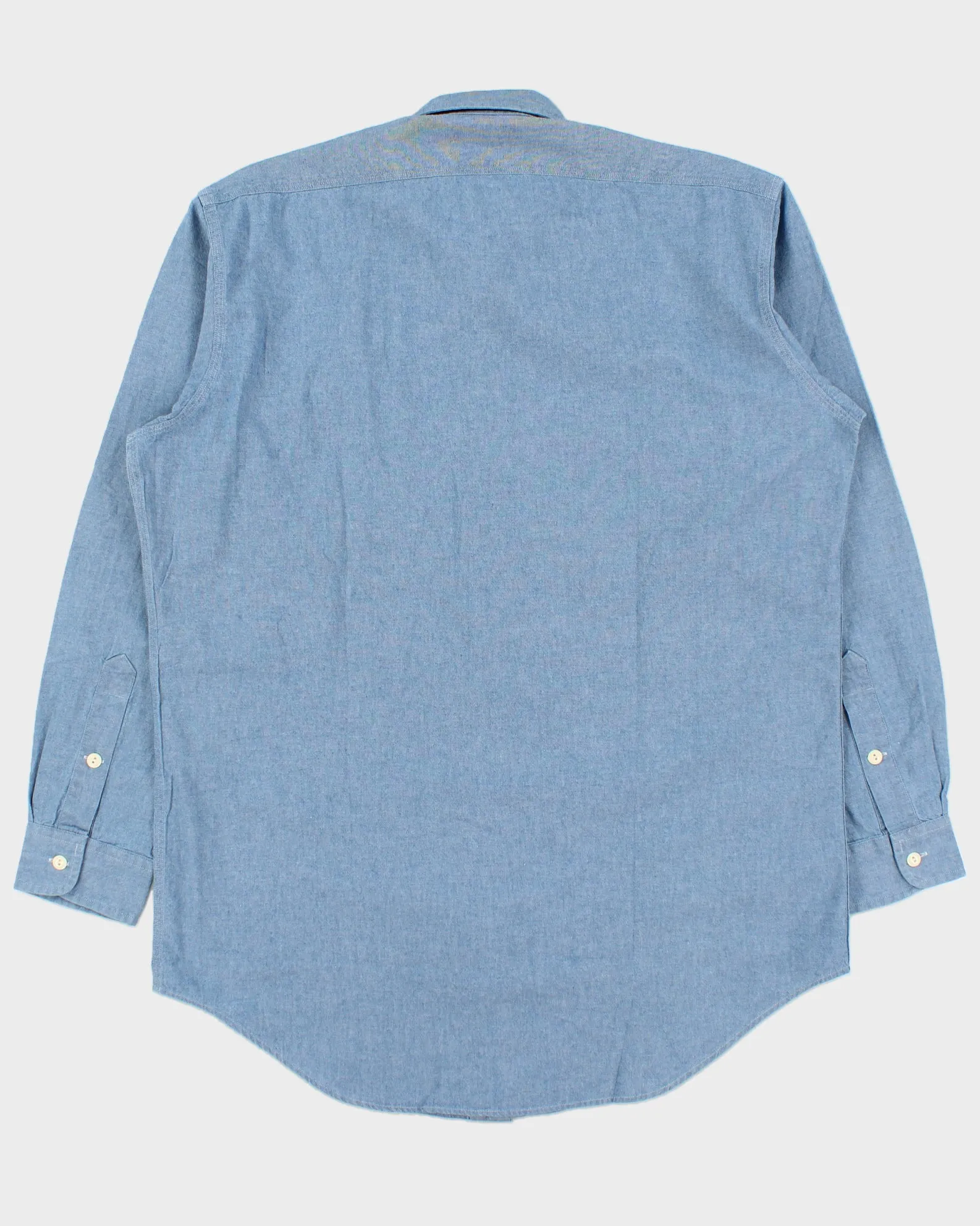 DSWT Vintage Y2K 00s Polo Ralph Lauren Chambray Long Sleeve Dungaree Work Shirt - M sold by Rokit product image thumbnail 2