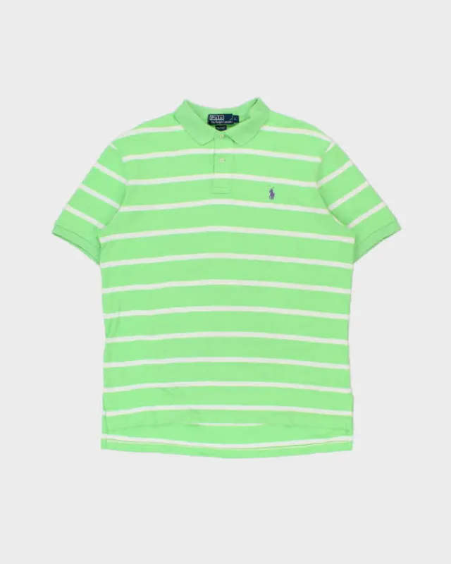 Vintage Y2K 00s Polo Ralph Lauren Classic Striped Short Sleeve Polo Shirt - L made by Ralph Lauren