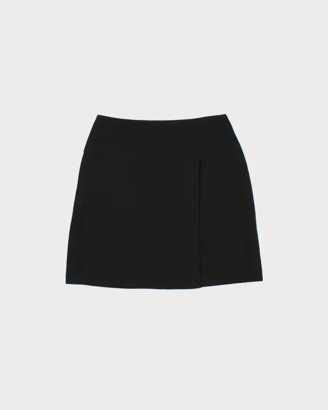 Vintage Y2K 2000s Morgan De Toi Black Wrap Style Mini Skirt - XXS made by Rokit