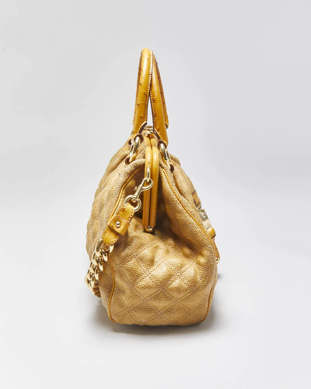 Vintage 2005 Marc Jacobs Ostritch Leather Stam Satchel Handbag sold by Rokit product image thumbnail 4