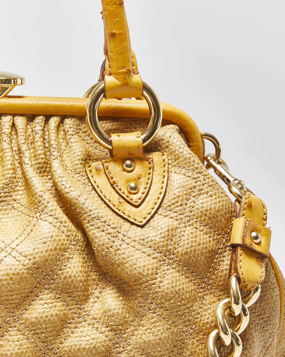 Vintage 2005 Marc Jacobs Ostritch Leather Stam Satchel Handbag sold by Rokit product image thumbnail 3