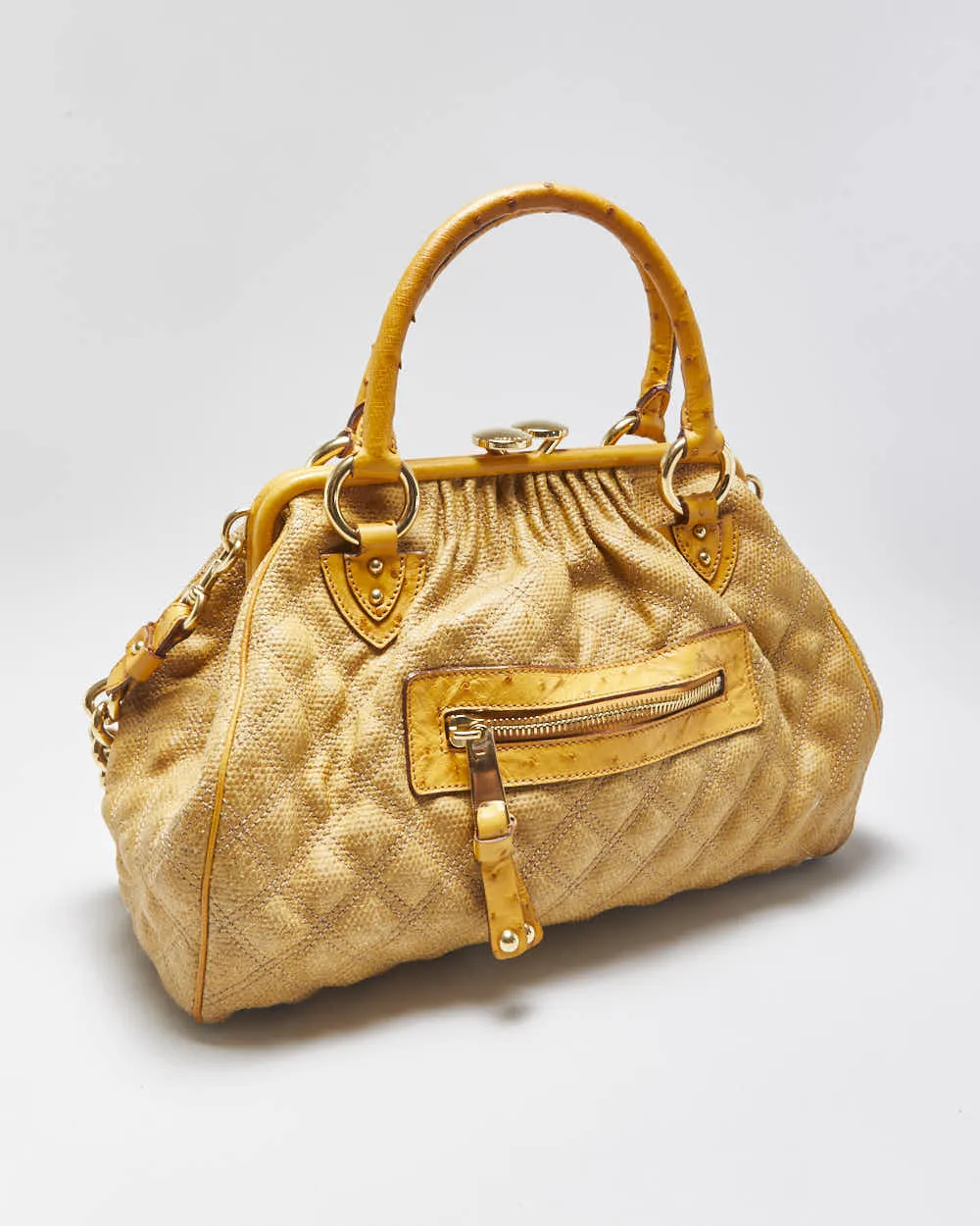 Vintage 2005 Marc Jacobs Ostritch Leather Stam Satchel Handbag sold by Rokit product image thumbnail 2