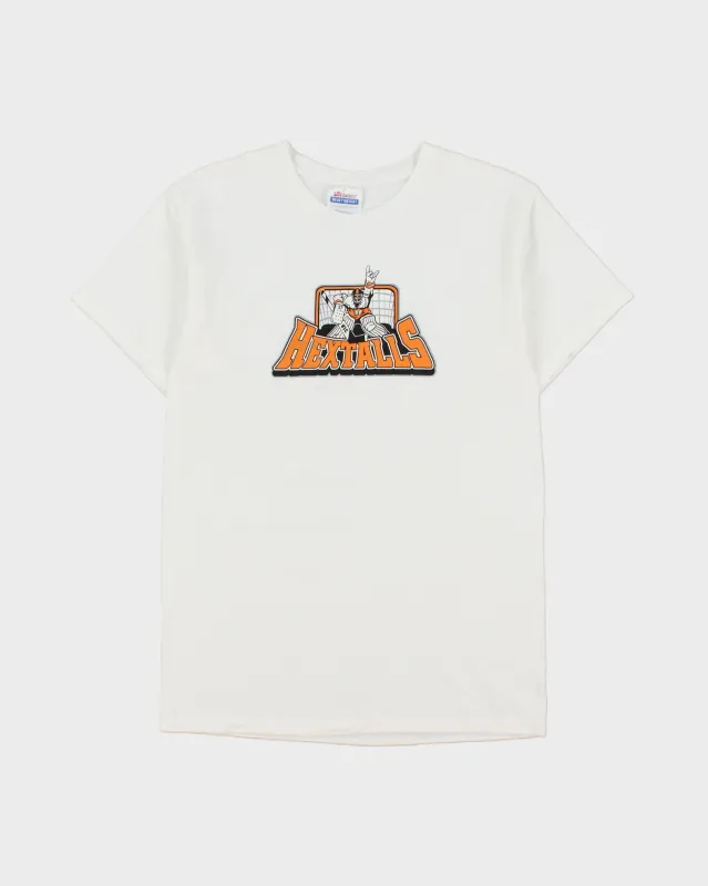 Vintage 2001 Hextalls Dynasty Heavyweight Hanes Ice Hockey Crewneck T-Shirt - S made by Rokit