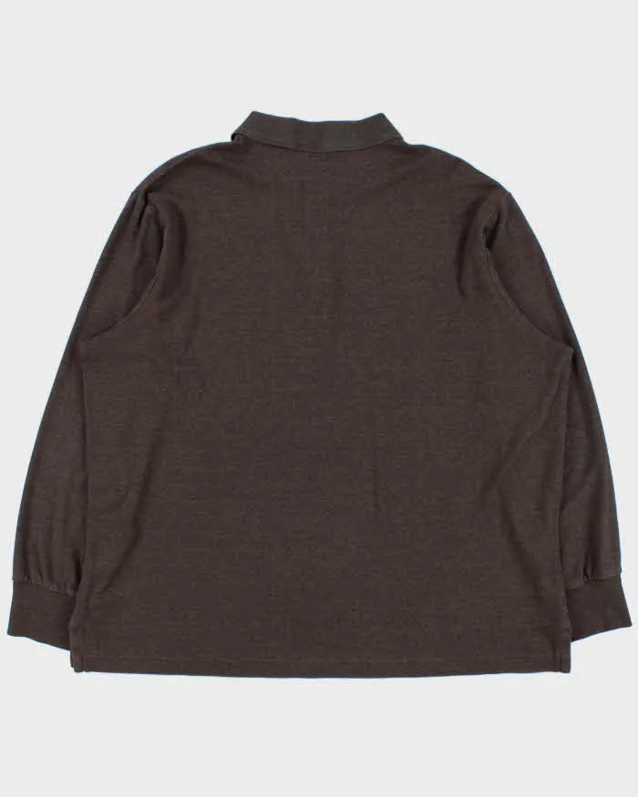 Vintage Polo Ralph Lauren Marl Brown Classic Fit Long Sleeve Polo Shirt - XL sold by Rokit product image thumbnail 2