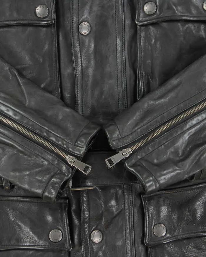 Burberry Brit Prorsum Black Calfskin Leather Made In Italy Belted Field Motorcycle Jacket - L sold by Rokit product image thumbnail 5