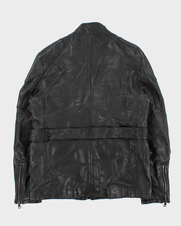 Burberry Brit Prorsum Black Calfskin Leather Made In Italy Belted Field Motorcycle Jacket - L sold by Rokit product image thumbnail 2