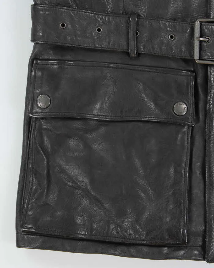 Burberry Brit Prorsum Black Calfskin Leather Made In Italy Belted Field Motorcycle Jacket - L sold by Rokit product image thumbnail 4