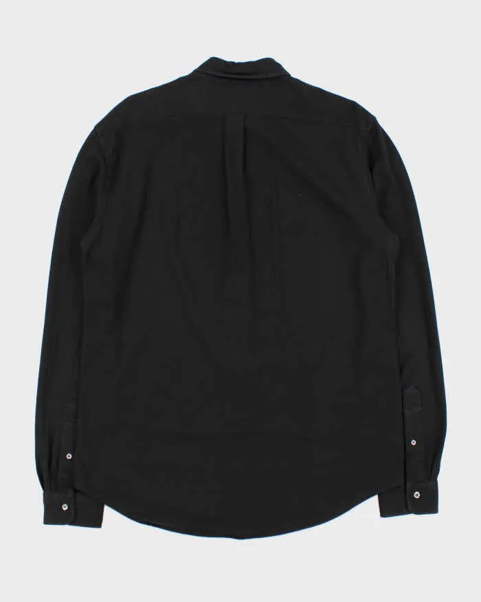 Vintage Ralph Lauren Black 'Knit Oxford' Long Sleeve Shirt - L sold by Rokit product image thumbnail 2