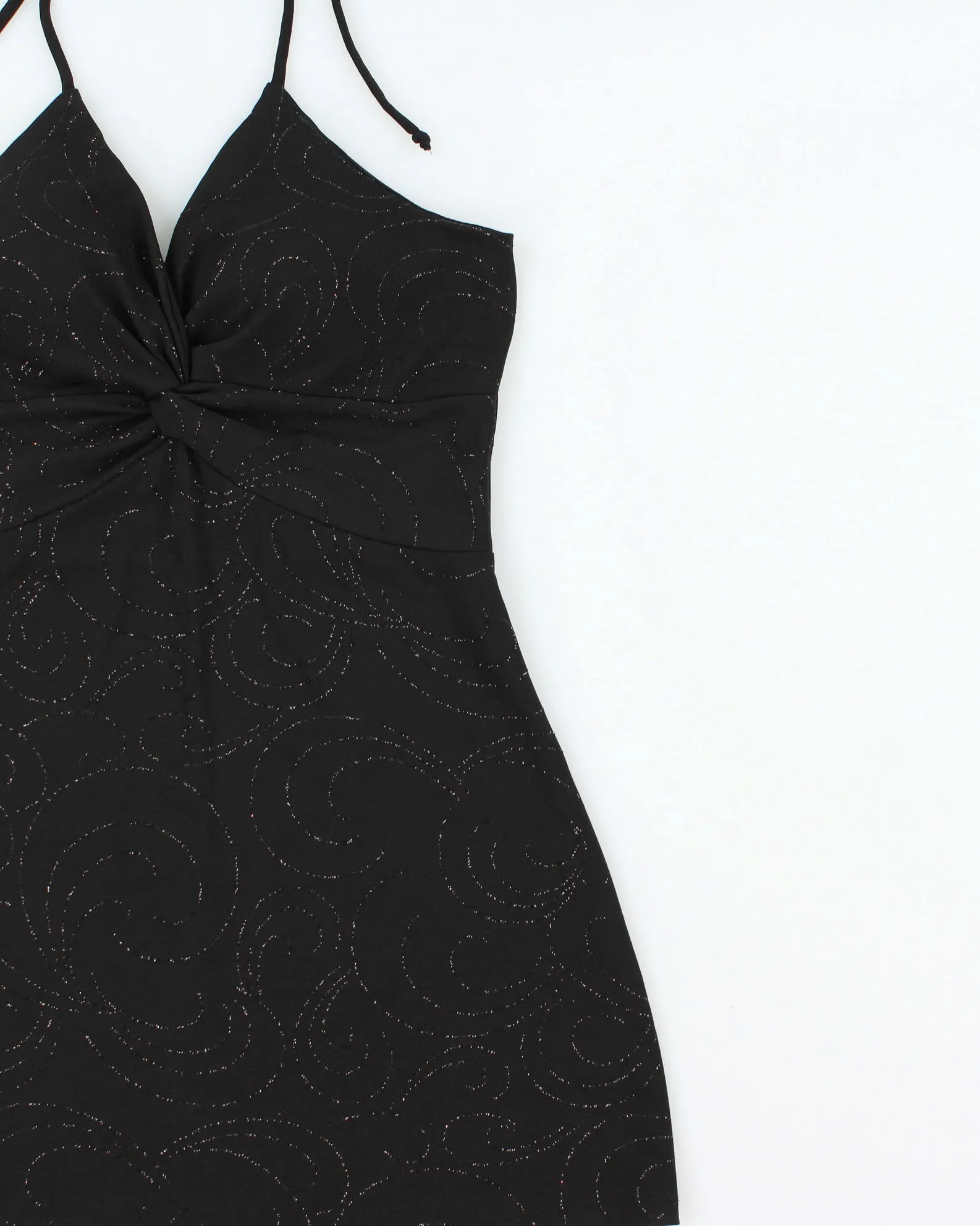 Vintage Y2K 2000s Mariposa Sparkly Swirl Pattern Halter Neck Top - S sold by Rokit product image thumbnail 3