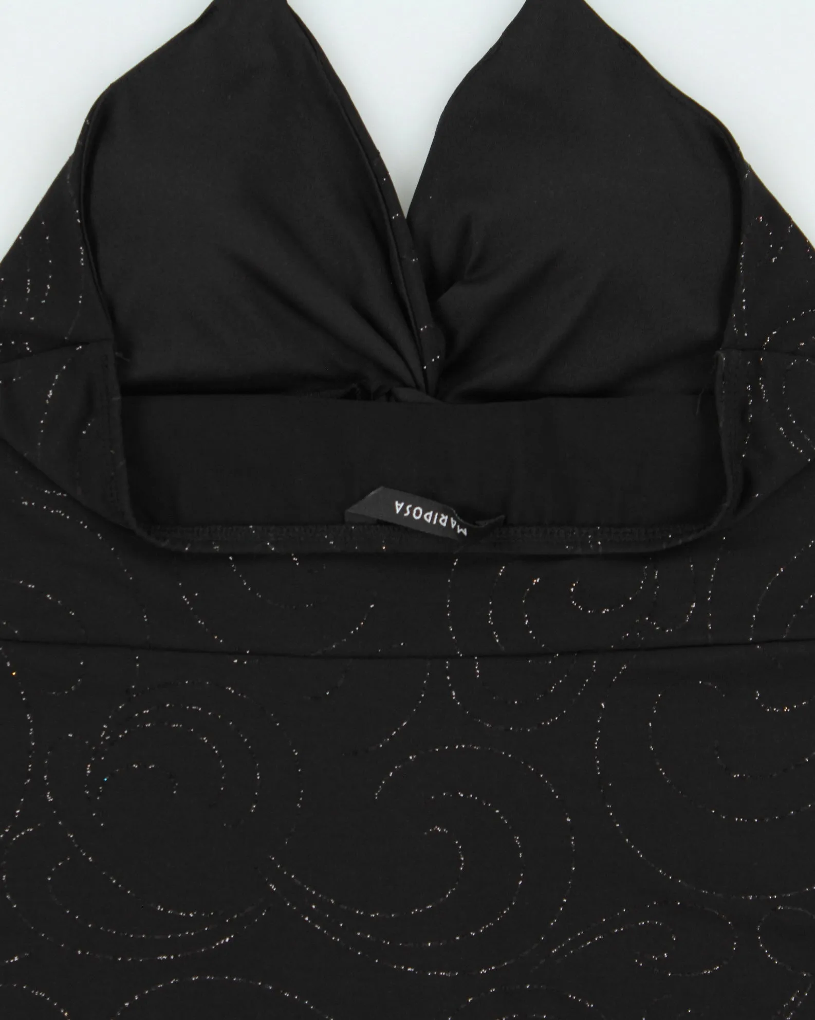 Vintage Y2K 2000s Mariposa Sparkly Swirl Pattern Halter Neck Top - S sold by Rokit product image thumbnail 5