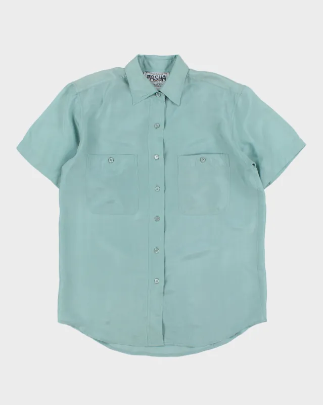 Vintage 1990s Pasha Silk Short Sleeve Shirt - S made by Rokit