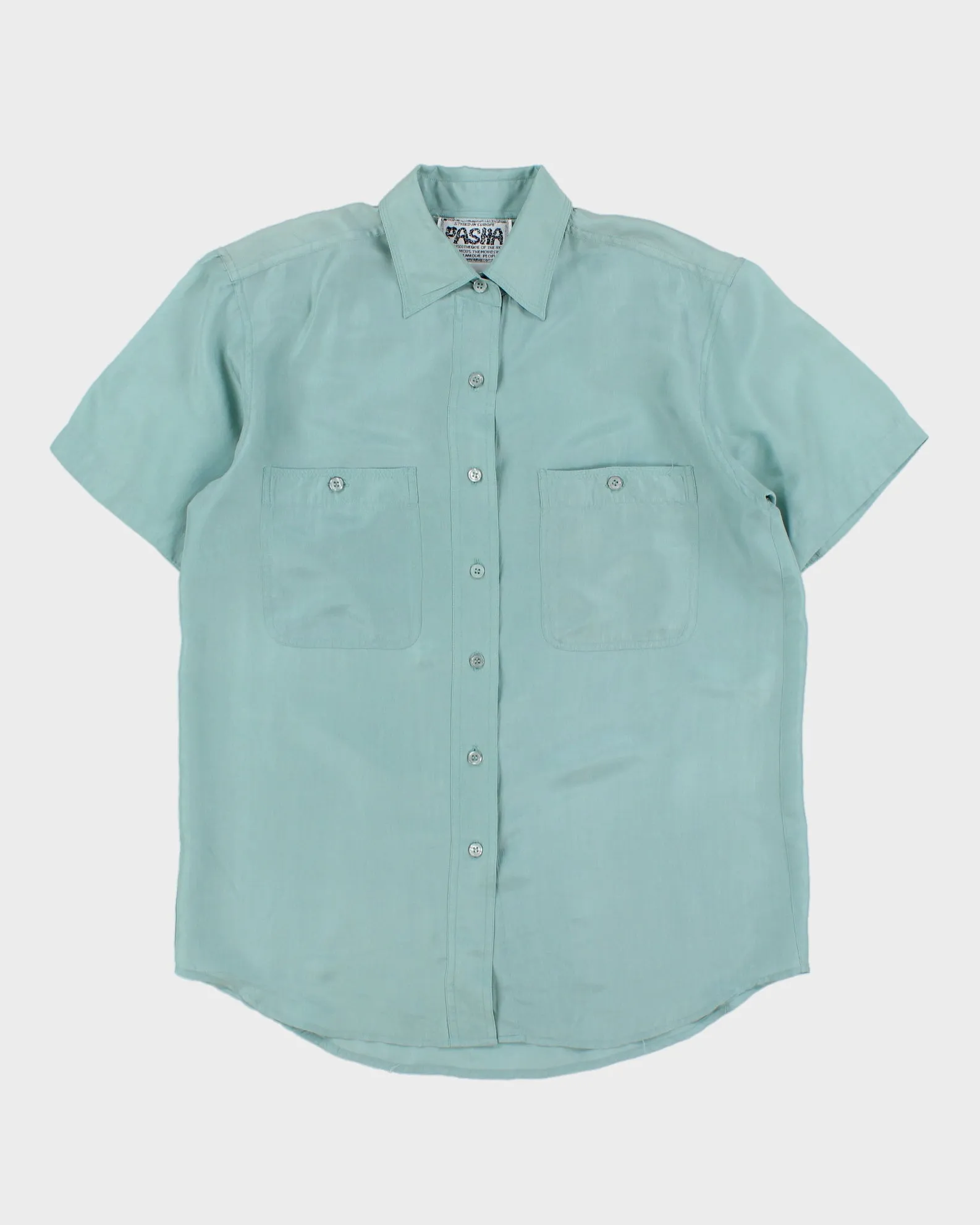 Vintage 1990s Pasha Silk Short Sleeve Shirt - S sold by Rokit