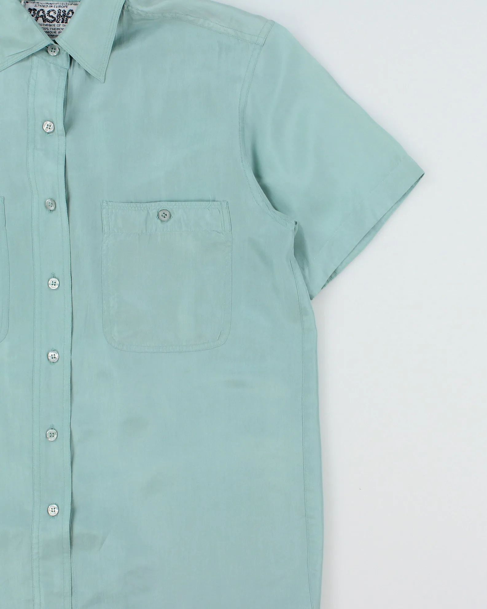 Vintage 1990s Pasha Silk Short Sleeve Shirt - S sold by Rokit product image thumbnail 3