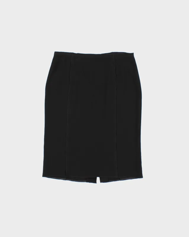Vintage SS2008 Prada Black Panel Knee Length Slip Skirt - S made by Prada