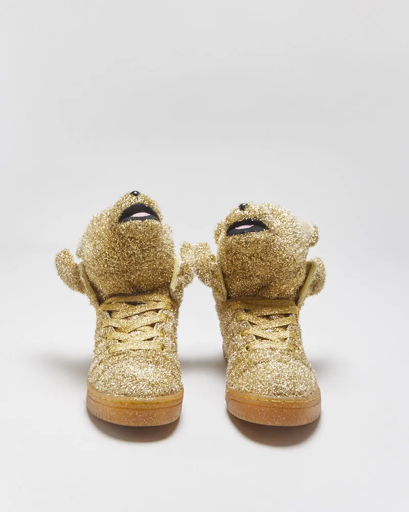 DS 2013 Adidas Originals Jeremy Scott JS Bear Gold Tinsel Trainers - UK5.5 sold by Rokit product image thumbnail 3