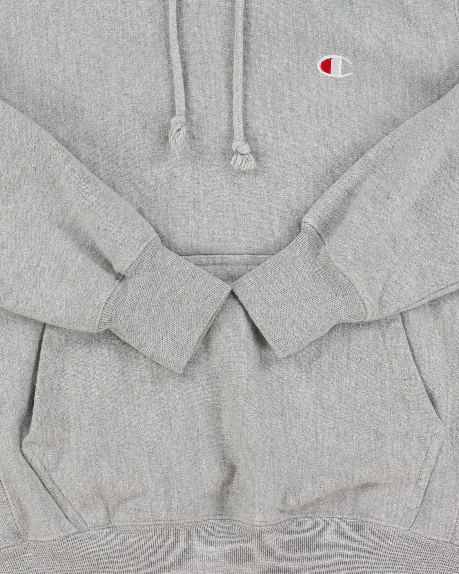 Vintage Champion Grey Marl Heavyweight Reverse Weave Pullover Hoodie - S sold by Rokit product image thumbnail 4