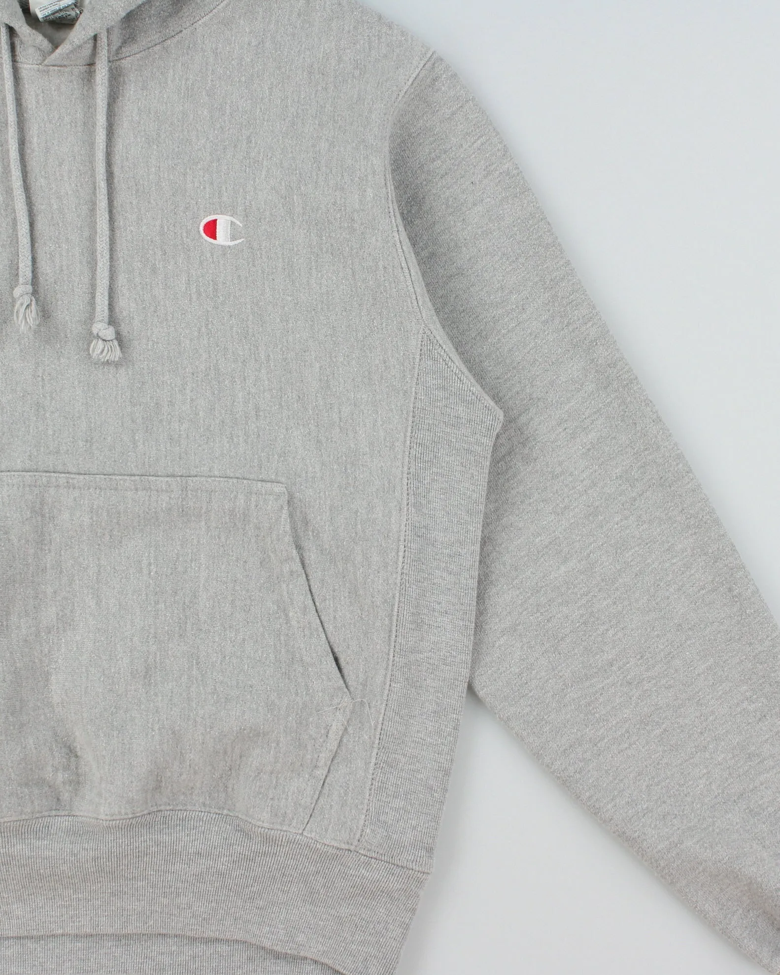 Vintage Champion Grey Marl Heavyweight Reverse Weave Pullover Hoodie - S sold by Rokit product image thumbnail 3