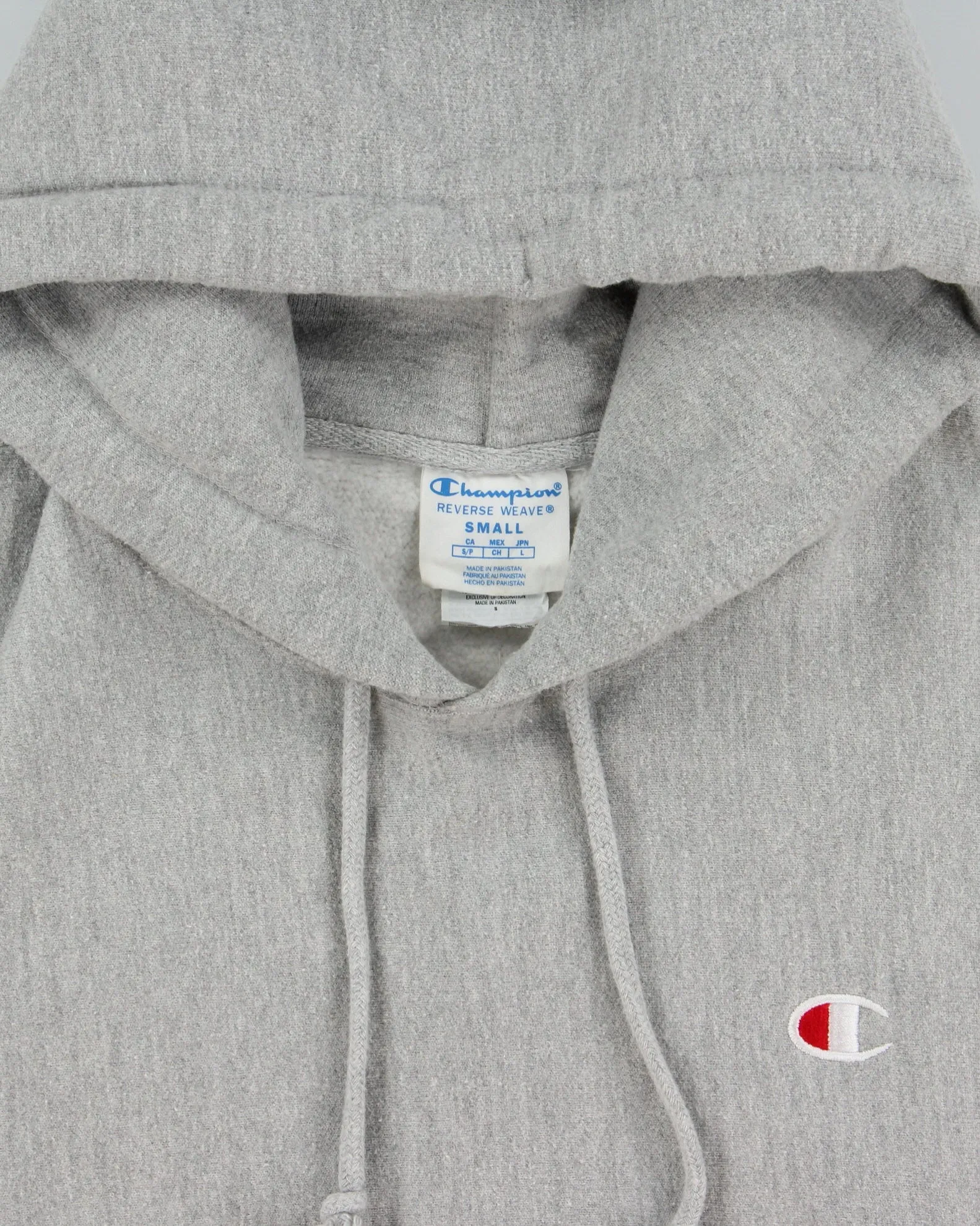 Vintage Champion Grey Marl Heavyweight Reverse Weave Pullover Hoodie - S sold by Rokit product image thumbnail 5