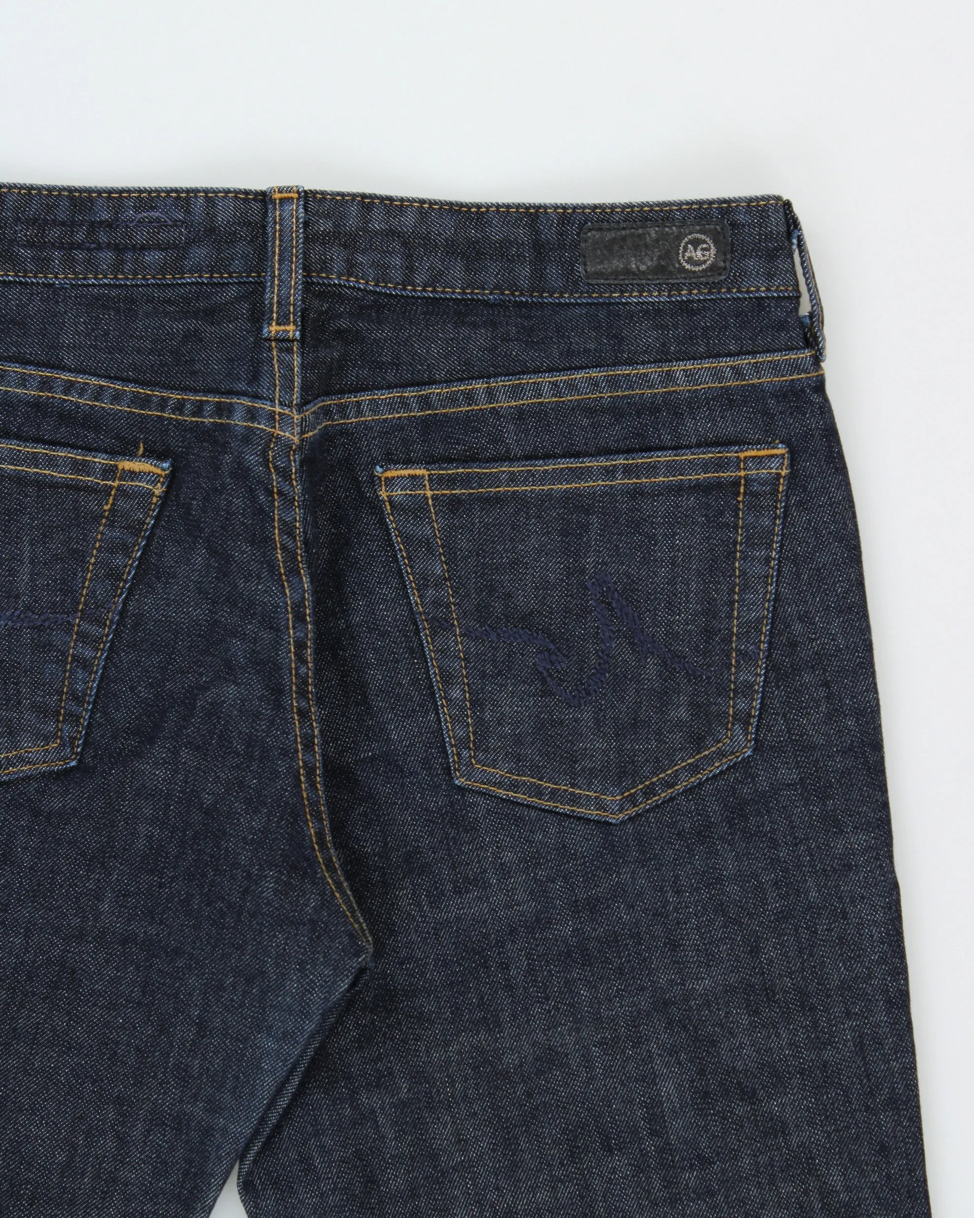 Vintage Y2K 00s Adriano Goldshmied Women's Low-Rise Raw Denim Made In USA Club Bootcut Flared Jeans - W29 L34 sold by Rokit product image thumbnail 4
