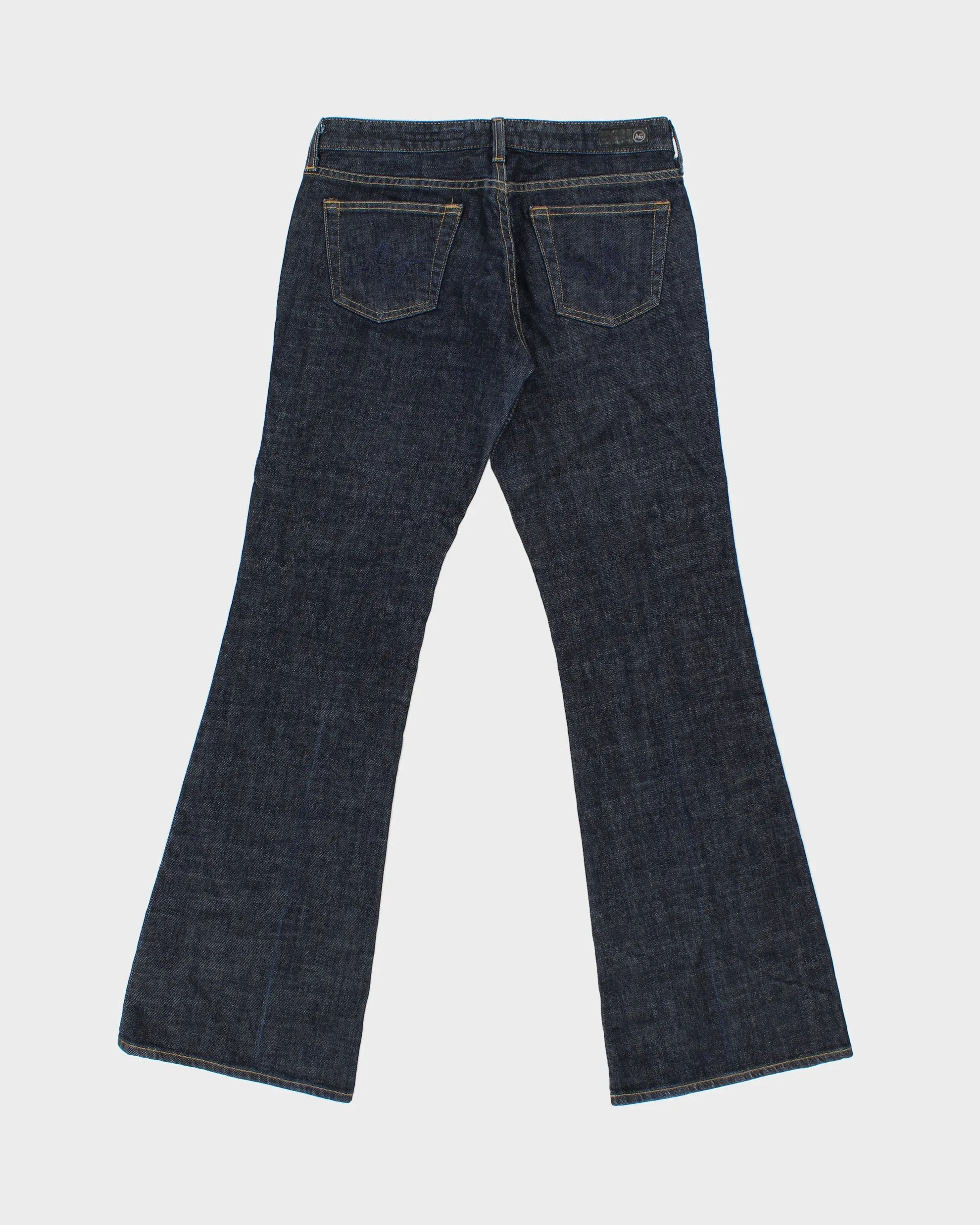 Vintage Y2K 00s Adriano Goldshmied Women's Low-Rise Raw Denim Made In USA Club Bootcut Flared Jeans - W29 L34 sold by Rokit product image thumbnail 2