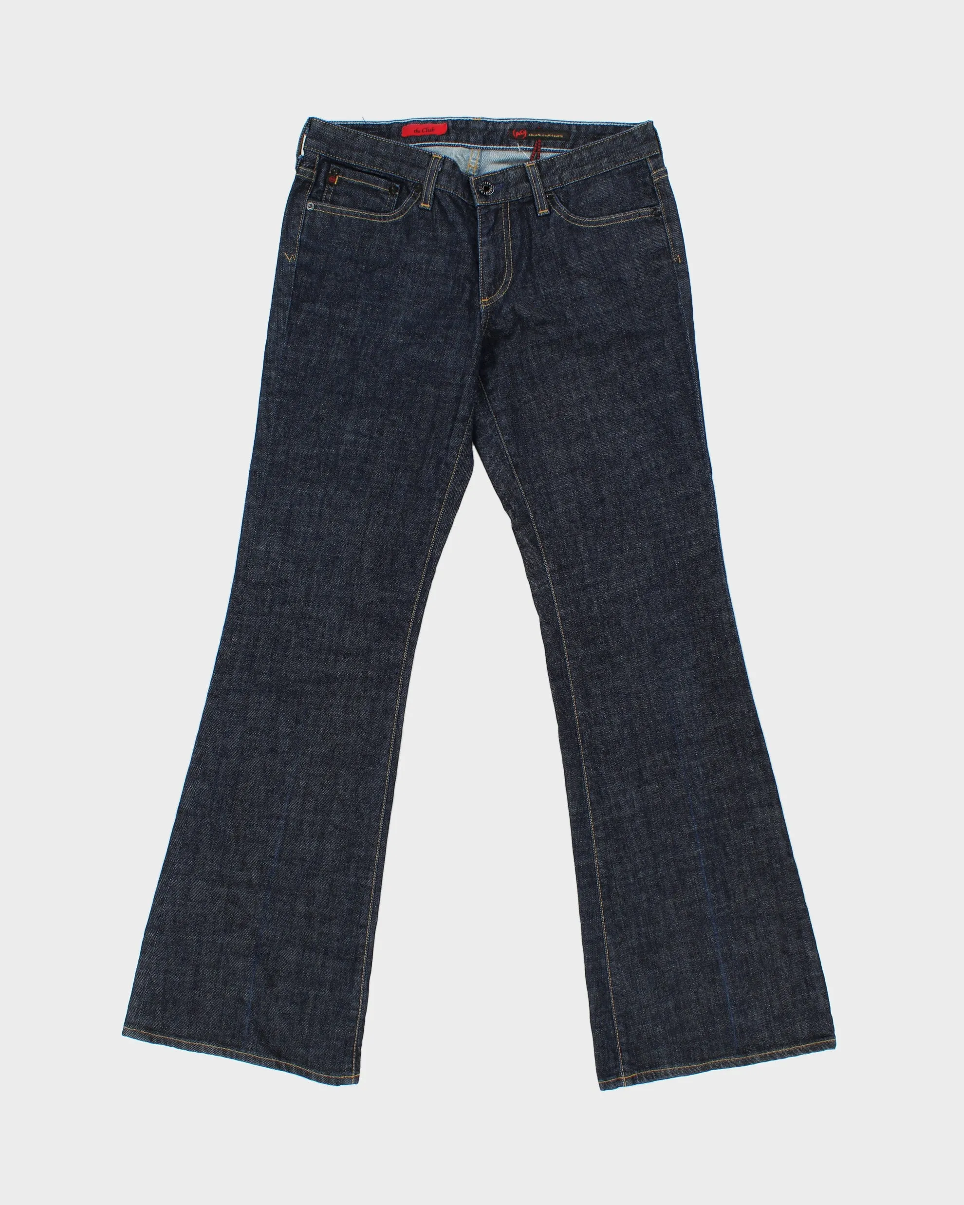 Vintage Y2K 00s Adriano Goldshmied Women's Low-Rise Raw Denim Made In USA Club Bootcut Flared Jeans - W29 L34 sold by Rokit