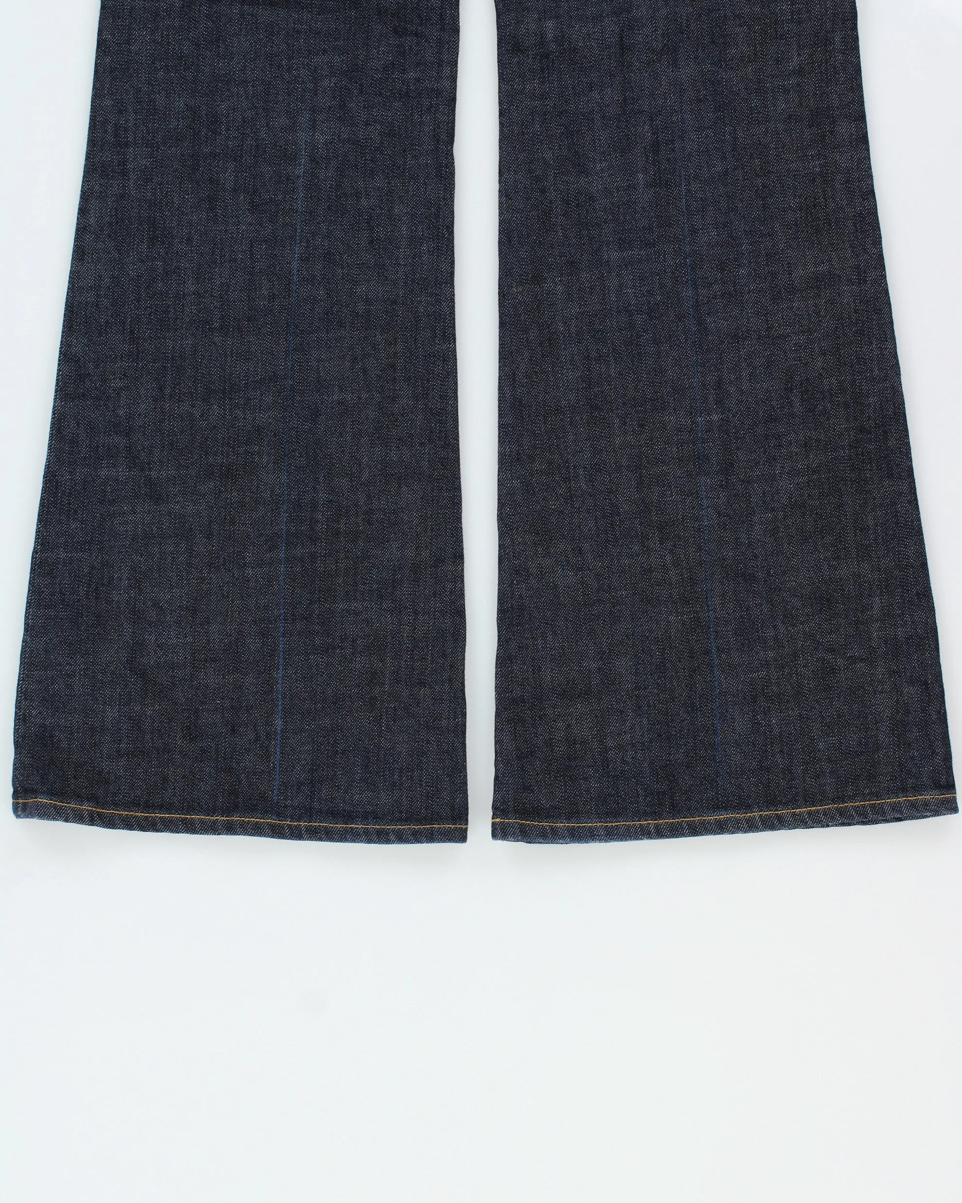 Vintage Y2K 00s Adriano Goldshmied Women's Low-Rise Raw Denim Made In USA Club Bootcut Flared Jeans - W29 L34 sold by Rokit product image thumbnail 5